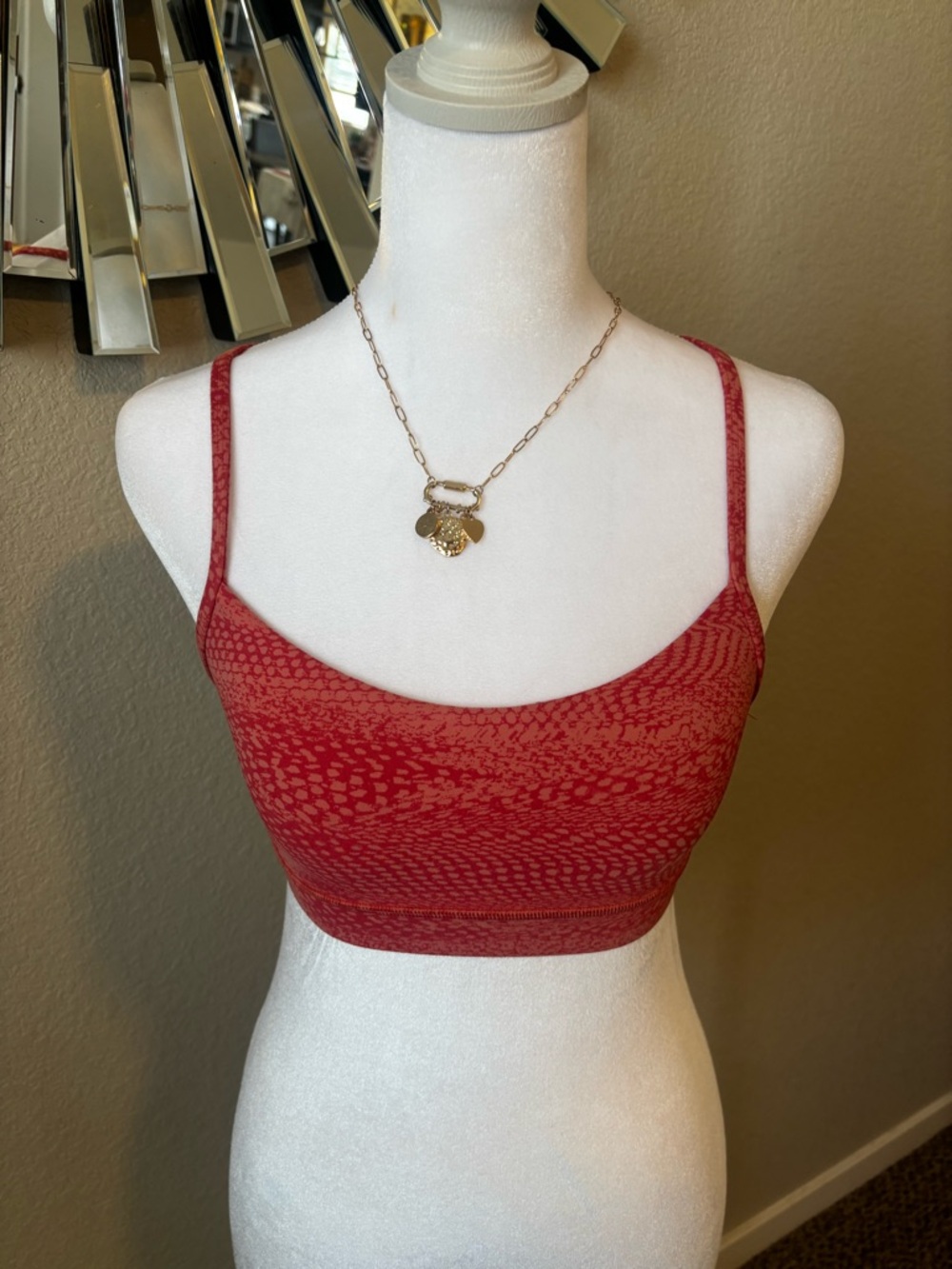 lululemon athletica Red Patterned Light-Support Bralette